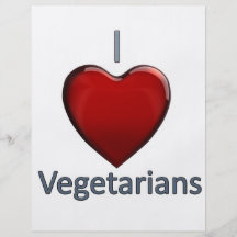 I Love Vegetarians Flyer Design