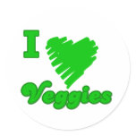 I Love Veggies stickers