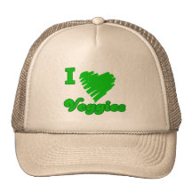 I Love Veggies Trucker Hats