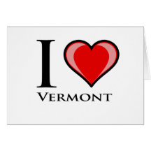 I Love Vermont Greeting Cards
