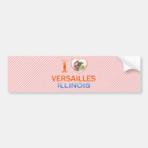 I Love Versailles, IL Bumper Stickers