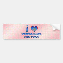 I love Versailles, New York Bumper Sticker