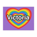I love Victoria. I love you Victoria. Heart postcards