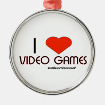 I Love Video Games Ornaments