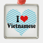 I Love Vietnamese Christmas Ornament