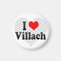 I Love Villach, Austria Fridge Magnets