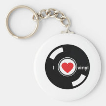 I Love Vinyl Key Chains