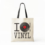 I Love Vinyl Music Tote Bag
