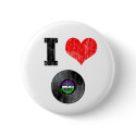 I Love Vinyl Records buttons