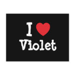 I love Violet heart T-Shirt postcards