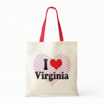 I Love  Virginia Canvas Bag