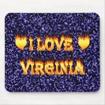 I love virginia fire and flames mouse pad