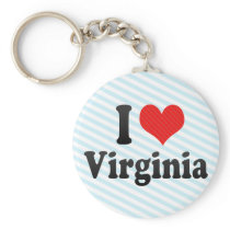 I Love  Virginia Key Chains