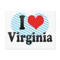 I Love  Virginia Postcards