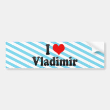 I Love Vladimir, Russia Bumper Stickers