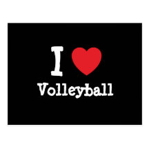 I love Volleyball heart custom personalised Postcard