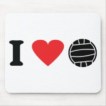 I love volleyball icon mouse pads