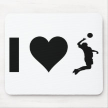 I Love Volleyball (Male) Mousepad