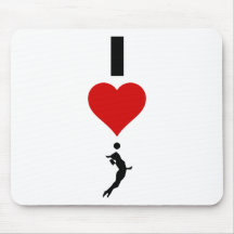 I Love Volleyball Vertical (Female) Mousemats