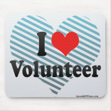 I Love Volunteer Mouse Pads