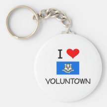 I Love Voluntown Connecticut Keychain