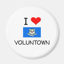 I Love Voluntown Connecticut Refrigerator Magnet