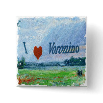 I Love Voronino (a village in Russia) Button Badge