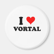 I Love Vortal Fridge Magnets