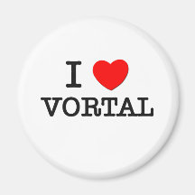 I Love Vortal Refrigerator Magnet