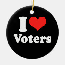 I LOVE VOTERS.png Ornament