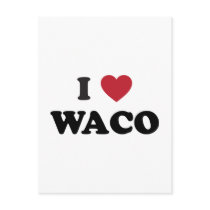 I Love Waco Texas Post Card