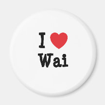 I love Wai heart T-Shirt Magnets