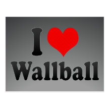 I love Wallball Postcard