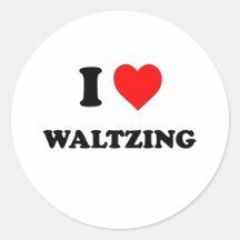I love Waltzing Round Stickers