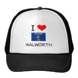 I Love Walworth Wisconsin Mesh Hat