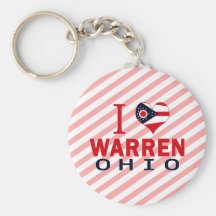 I love Warren, Ohio Key Chain