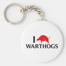 I Love Warthogs Keychains