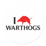 I Love Warthogs stickers
