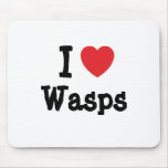 I love Wasps heart custom personalised mousepads