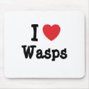 I love Wasps heart custom personalized mousepads