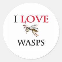 I Love Wasps Stickers
