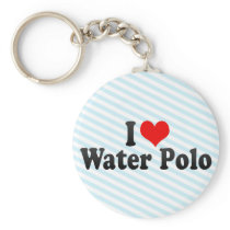 I Love Water Polo Key Chains
