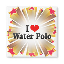 I Love Water Polo Fridge Magnets