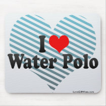 I Love Water Polo Mouse Pads