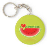 I Love Watermelon Keychain