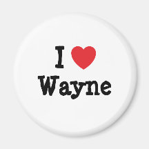 I love Wayne heart custom personalised Fridge Magnet