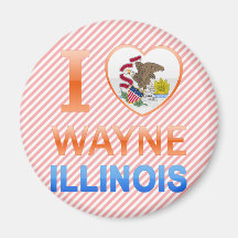 I Love Wayne, IL Magnets