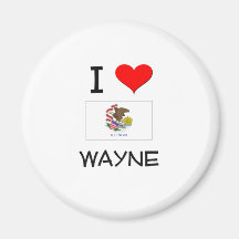 I Love WAYNE Illinois Refrigerator Magnets