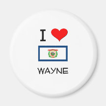 I Love Wayne West Virginia Refrigerator Magnets