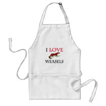 I Love Weasels Aprons